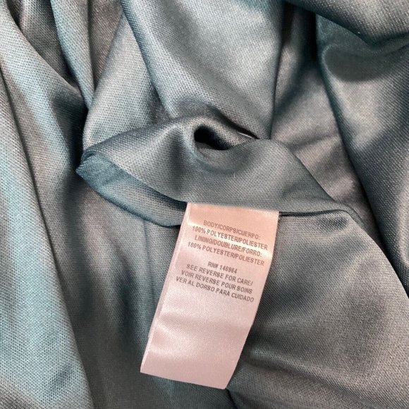 DONNA RICCO Floral Flutter Sleeve Tie Waist Midi Twist Neck Midi Dress Green 8 - Picture 5 of 5